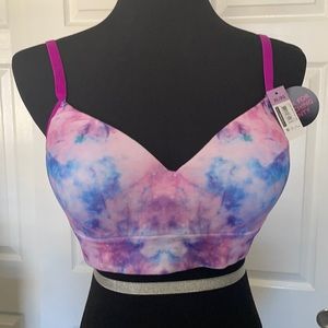 NO BOUNDARIES XL Wirefree, Seamless, Adjustable straps Bra - Tie Dye